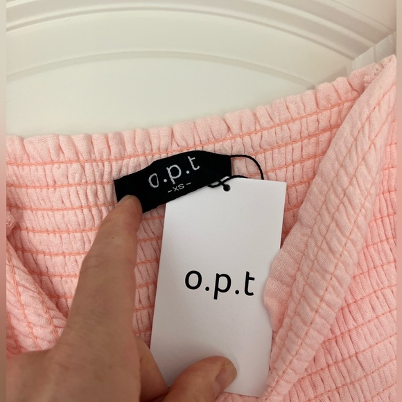 NWT Smocked Midi Dress in Light Pink - Picture 3 of 7